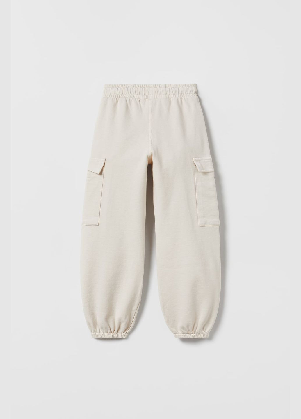 Светло-бежевые кэжуал летние карго брюки Zara