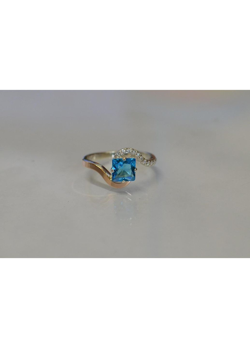 Срібна каблучка з золотими накладками Silver Style (367268361)