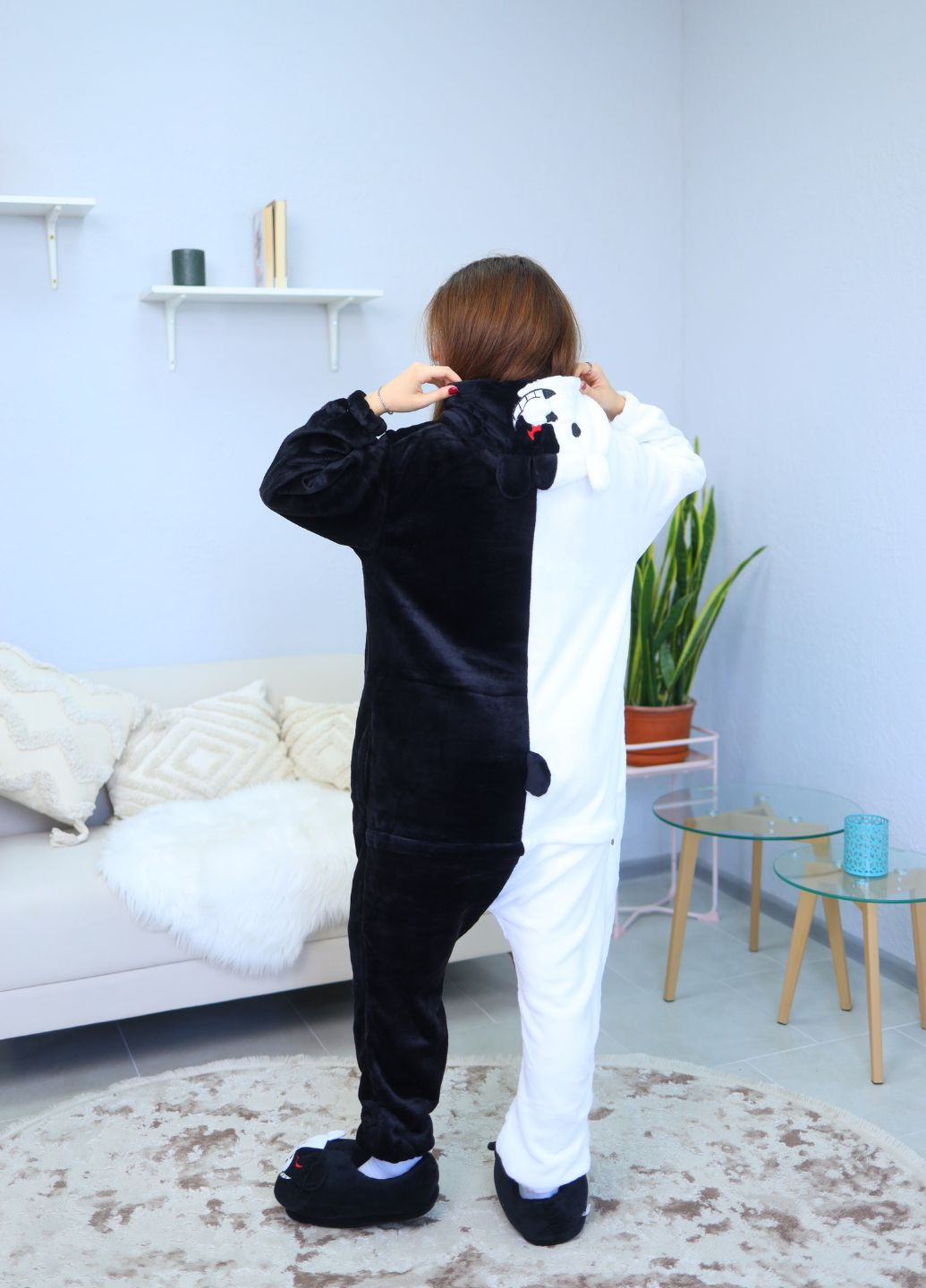 Пижама кигуруми медведь Монокума с капюшоном женское Danganronpa (1115) My Kigu (359380471)