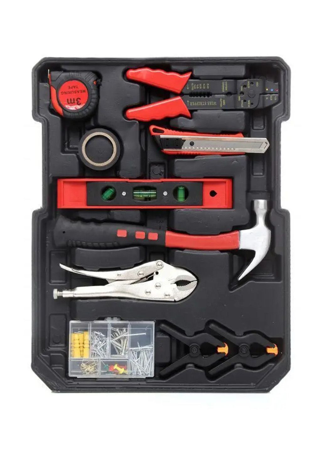 Великий універсальний набір інструментів для дому Kraft&Dele 188шт в валізі Ключі для авто Срібний No Brand (358516734)