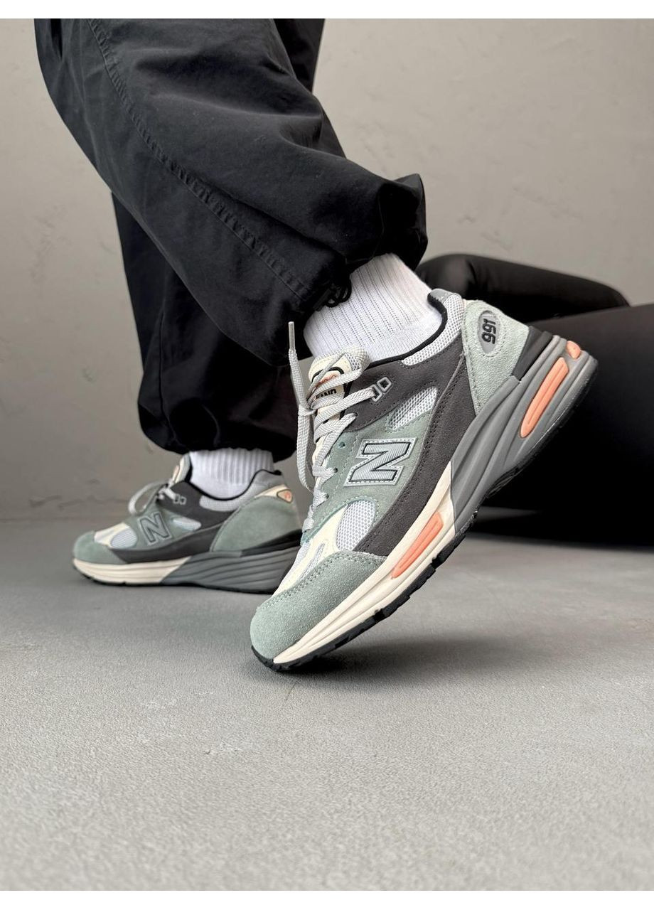 КРОСІВКИ ЖІНОЧІ NEW BALANCE 991 MINT GREY BEIGE НЬЮ БЕЛАНС 991 No Brand сірі демісезони (368862421)