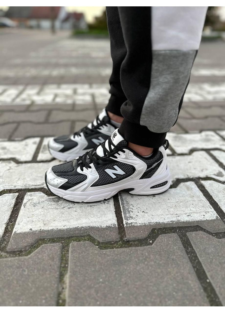 КРОСІВКИ ЖІНОЧІ NEW BALANCE 530 SILVER BLACK НЬЮ БЕЛАНС 530 No Brand чорні демісезони (367169540)