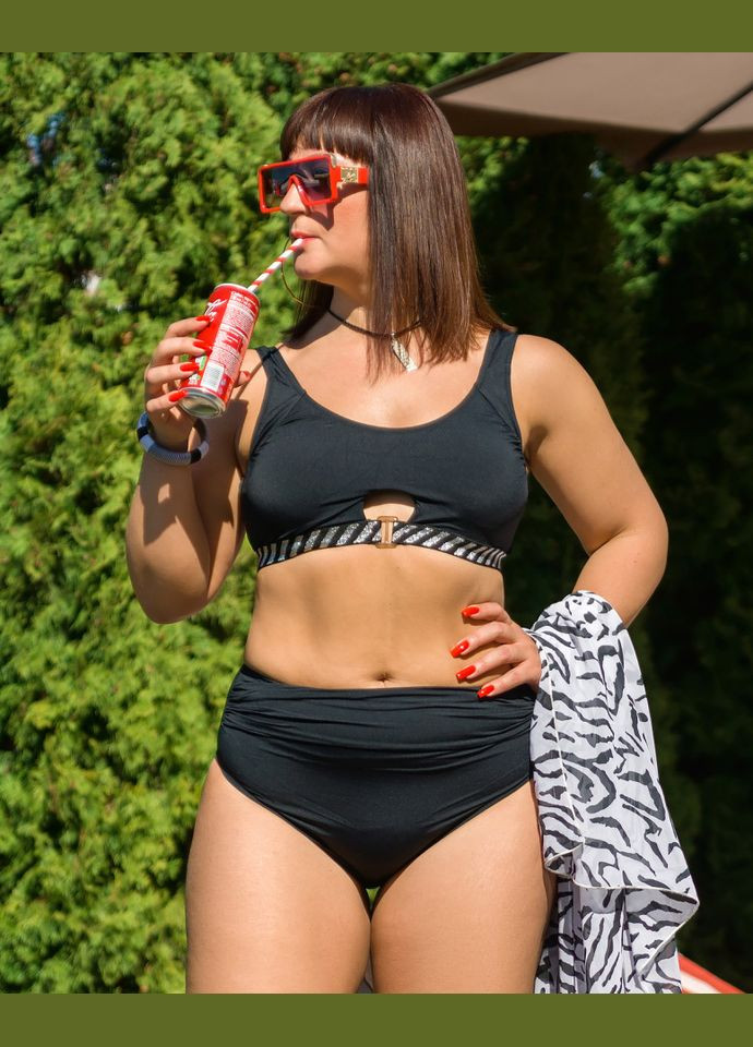 Чорний літній купальник z.five х55558-1 топ Alenka Plus