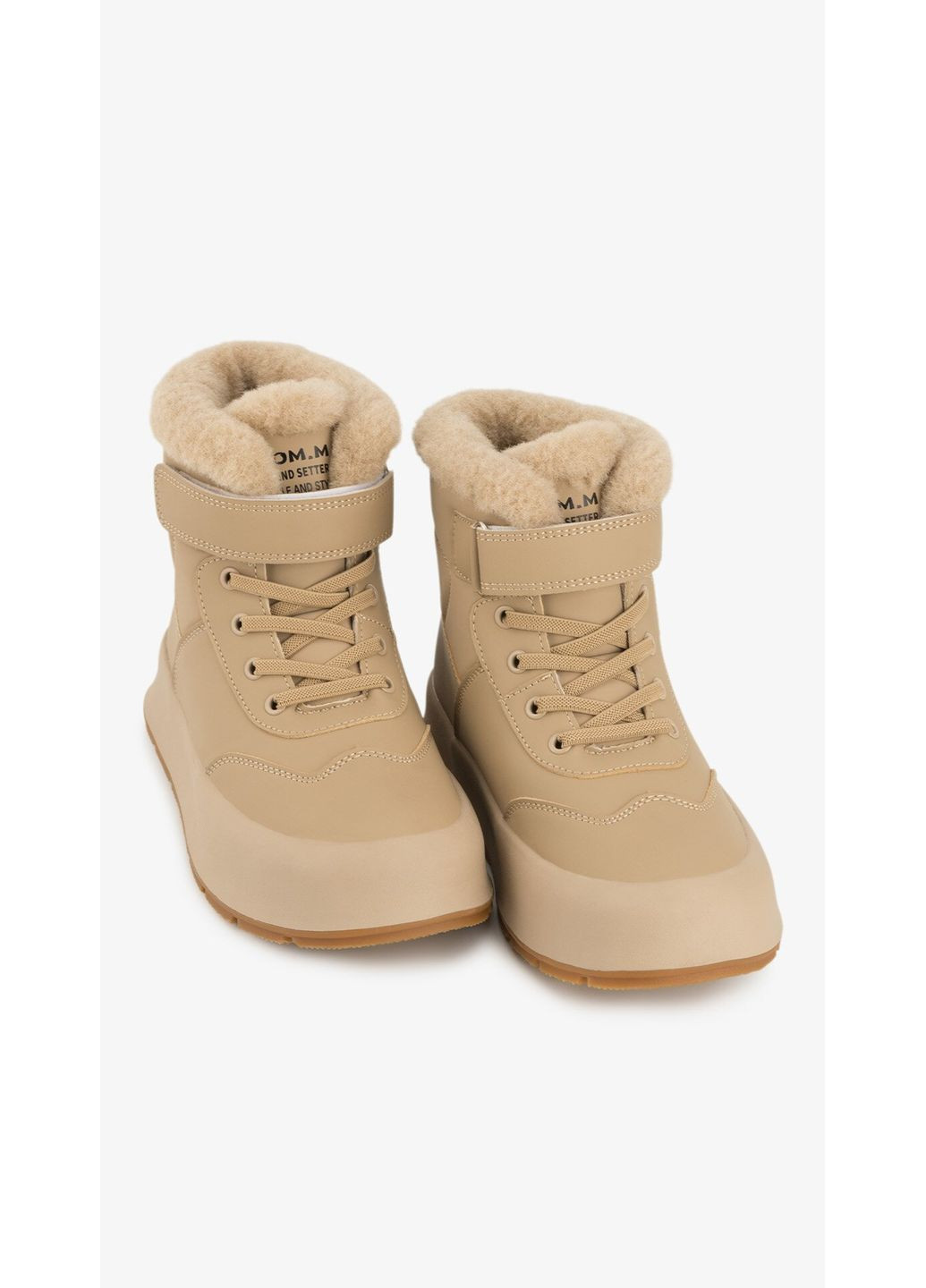 Бежевые зимние ботинки для девочки 51107e бежевый shop (2000999332081) Tom.M