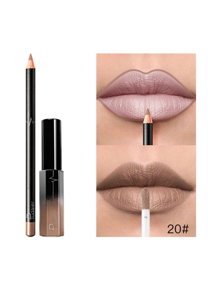 Набір помада рідка матова + олівець тон 20 () 3008-20 Pudaier (330133703)