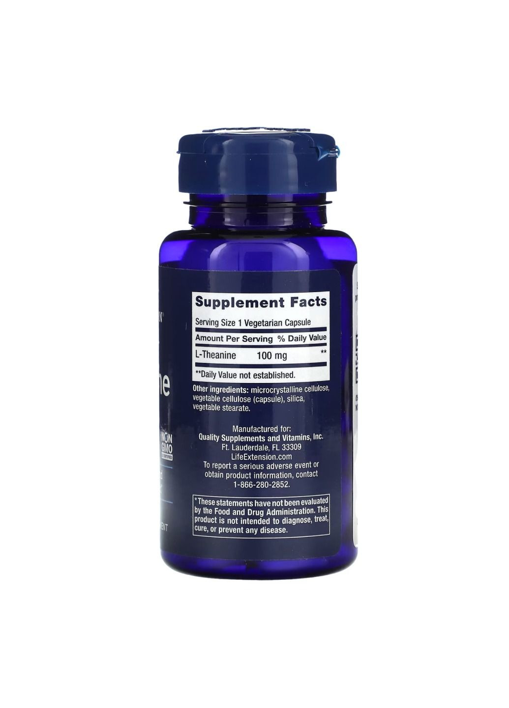 Комплекс амінокислот L-Theanine 100 mg - 60 vcaps Life Extension (285787771)