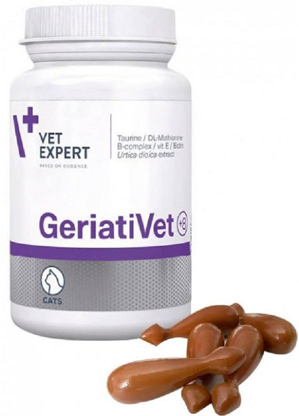Комплекс витаминов и минералов для кошек зрелого возраста GeriatiVet Cat 60 капсул (5902414201637) VetExpert (279570818)