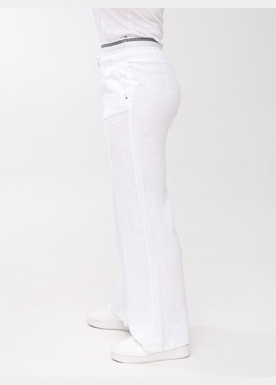 Брюки женские белые прямые льняные летние CARMITO Пряма (297373586)