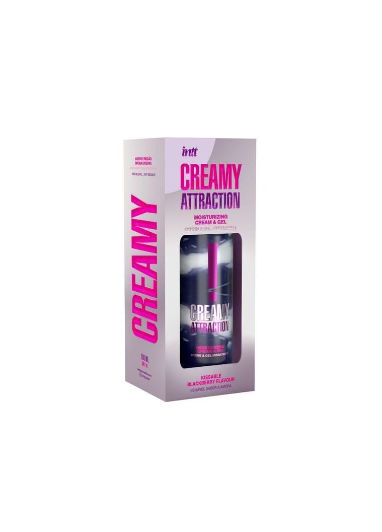 Увлажняющий крем-гель 2в1 Intt Creamy Attraction 100 мл, вкус ежевики, унисекс Blackberry (367723757)