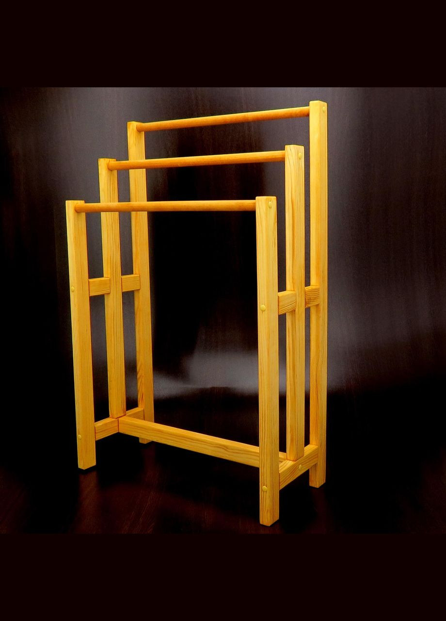 Стойка-вешалка напольная из дерева Клиппер карри (СШВ-001103) No Brand (328210697)