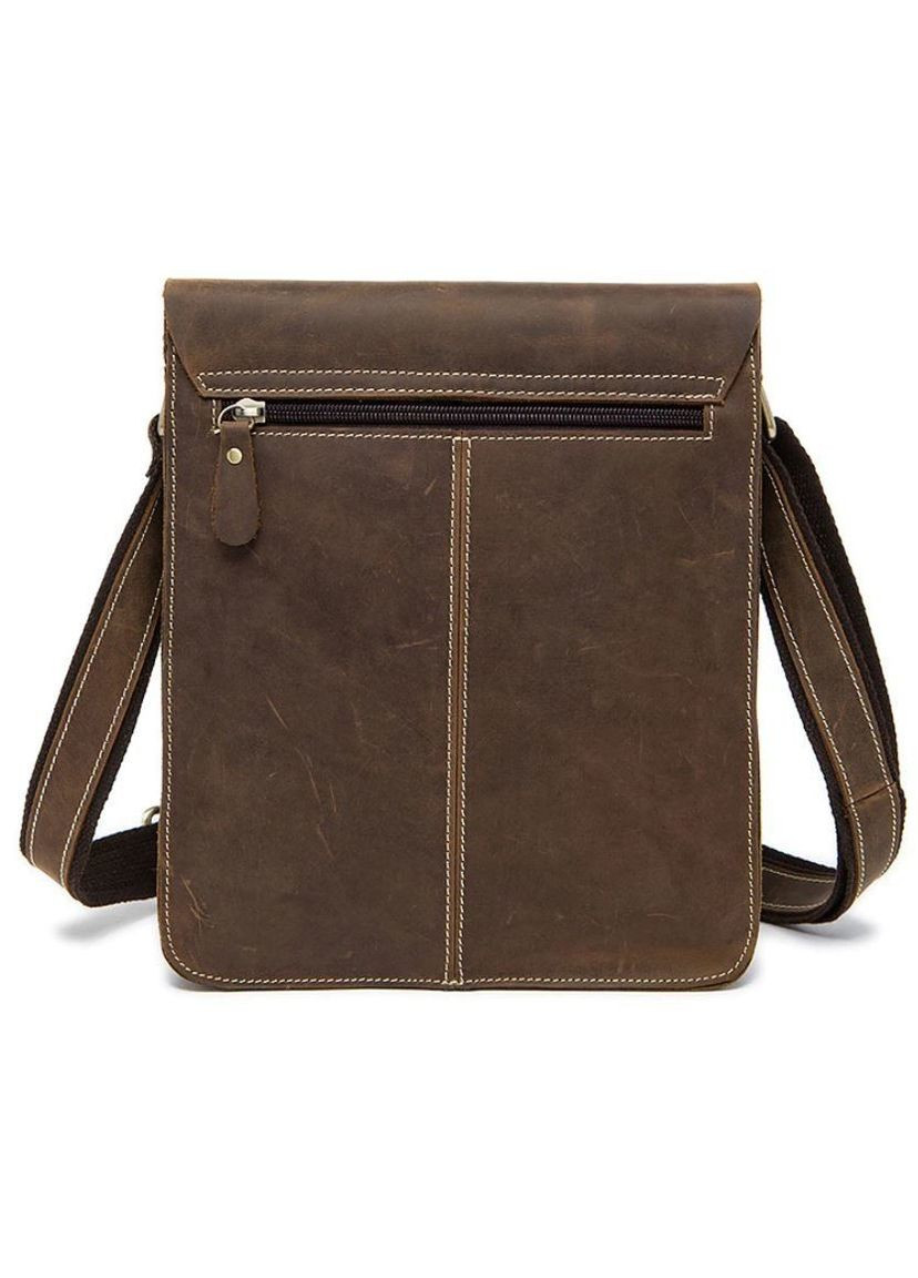 Сумка мужская через плечо кожаная 14660 Коричневая Vintage (302008877)