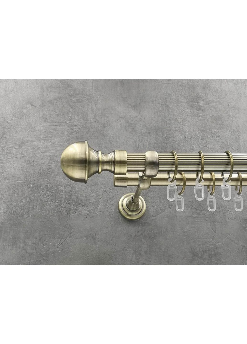 Карниз Бостон рифлена штанга подвійний відкритий 25/19 мм 300 см Антик Quadrum (352781654)