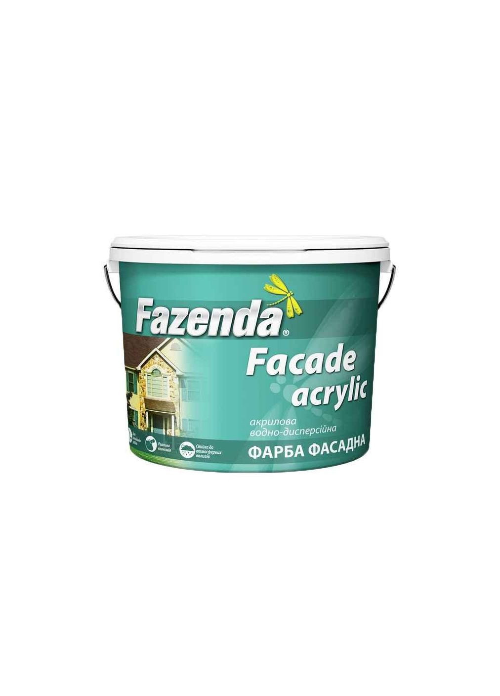 Краска фасадная 1,2кг Белый ВДА Faсade Acrylic ТМ Fazenda (304641139)