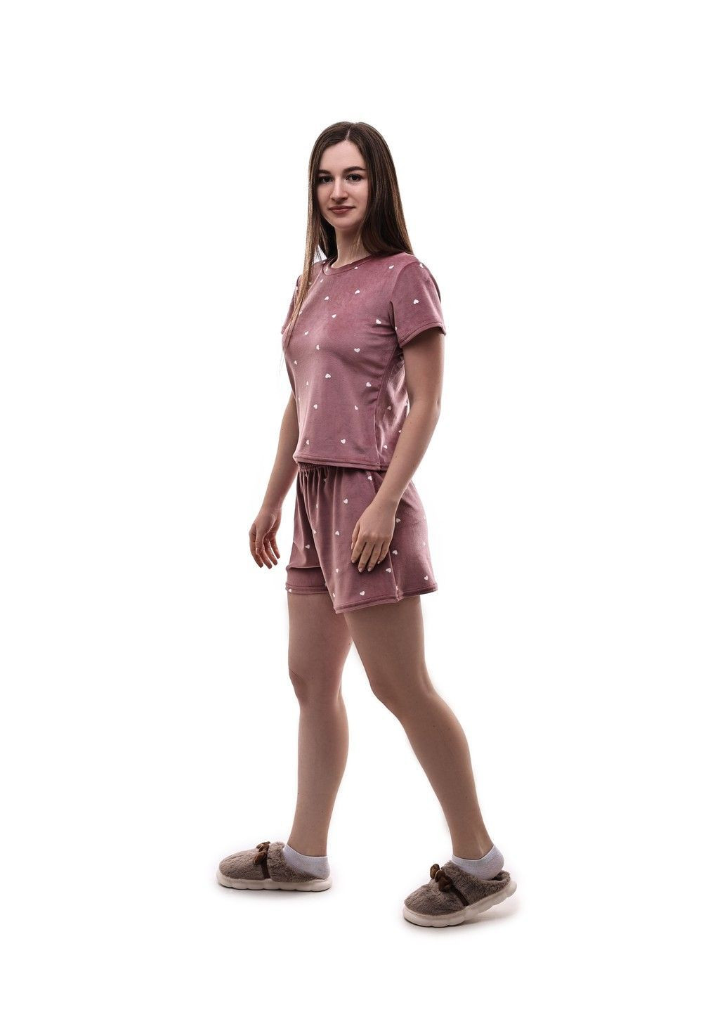 Пудровая пижама женская Фіона