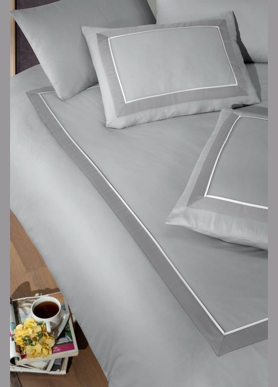 Комплект постільної білизни Deluxe Satin 200х220 Belezza Grey First Choice (318387138)