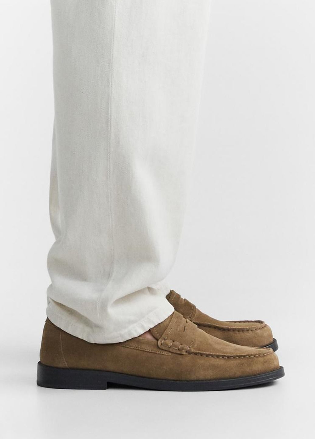 Коричневые мокасины лоферы Zara