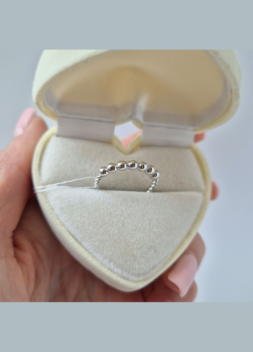 Срібна Каблучка без каменів Кульки розмір срібло 925 проби Родоване л017р 2.18г No Brand (334012752)