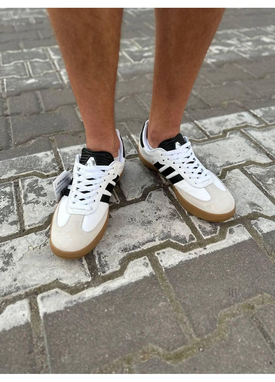 КРОССОВКИ ЖЕНСКИЕ ADIDAS PUIG SAMBA PALACE WHITE BLACK АДИДАС No Brand чёрные демисезоны (368862176)