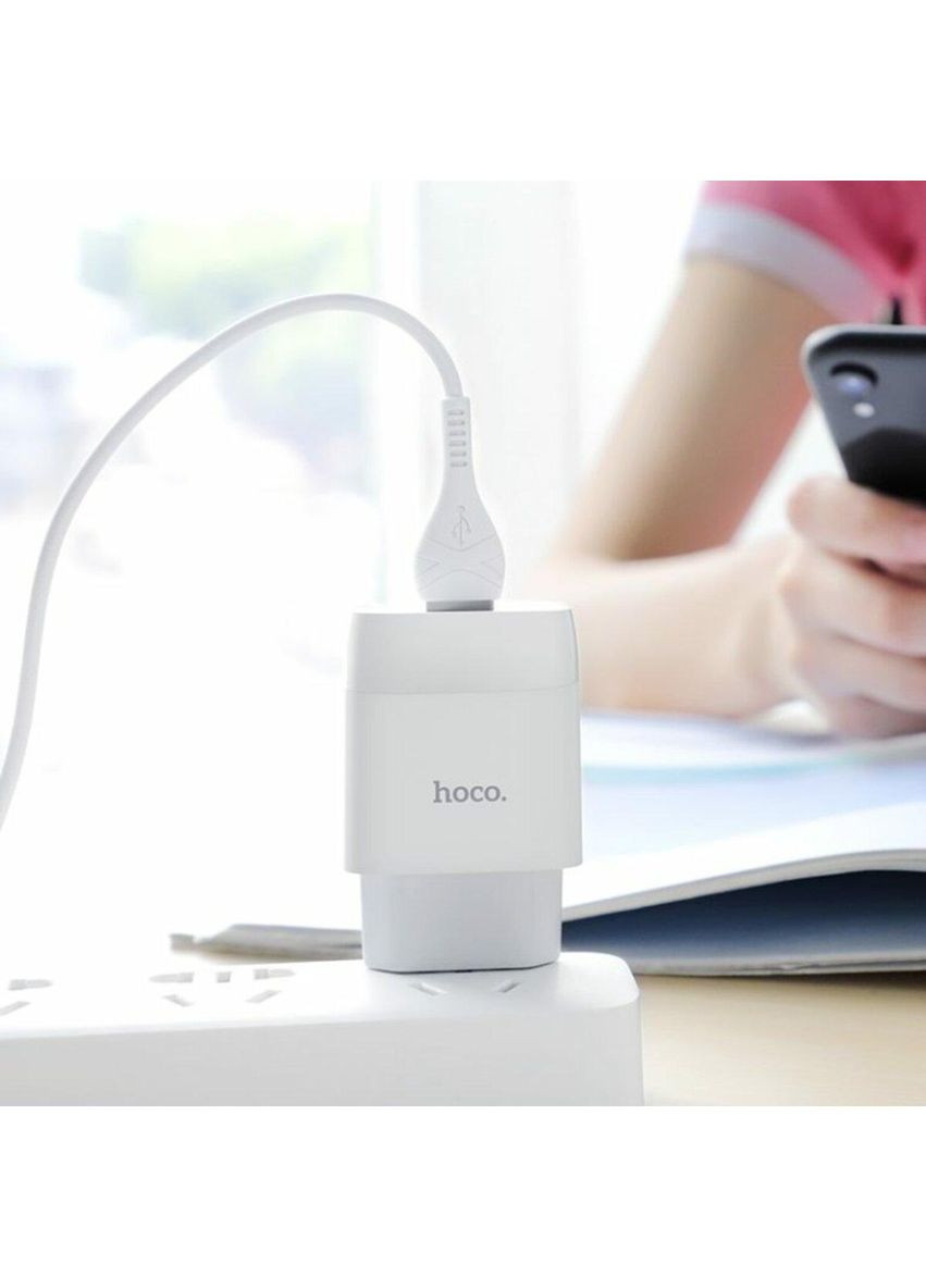 Блок для зарядки C72A Glorious single port charger set(Micro) White Hoco (367724282)