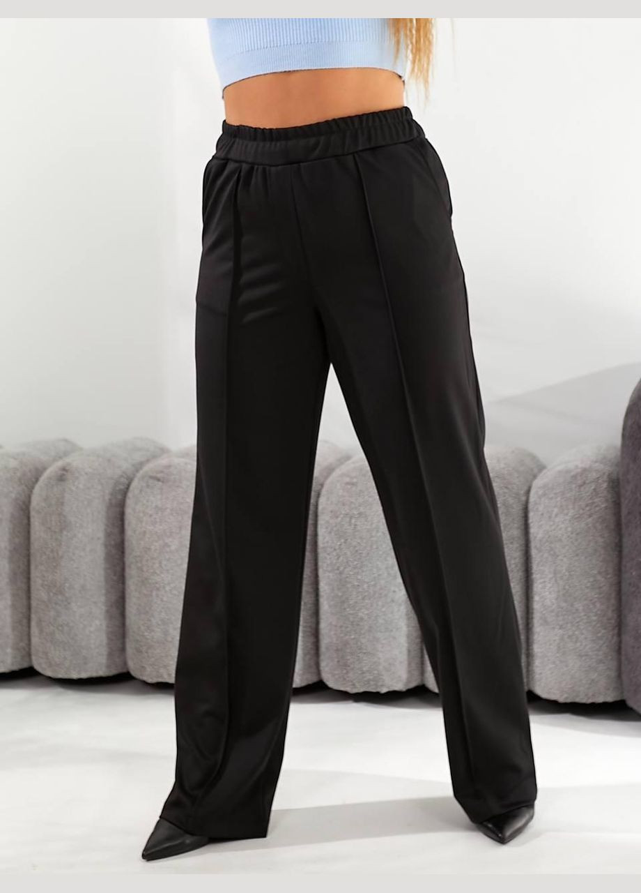 Штани жіночі батальн палаццоі на флісі SF-293-Чорний 50 Sofia (307065091)