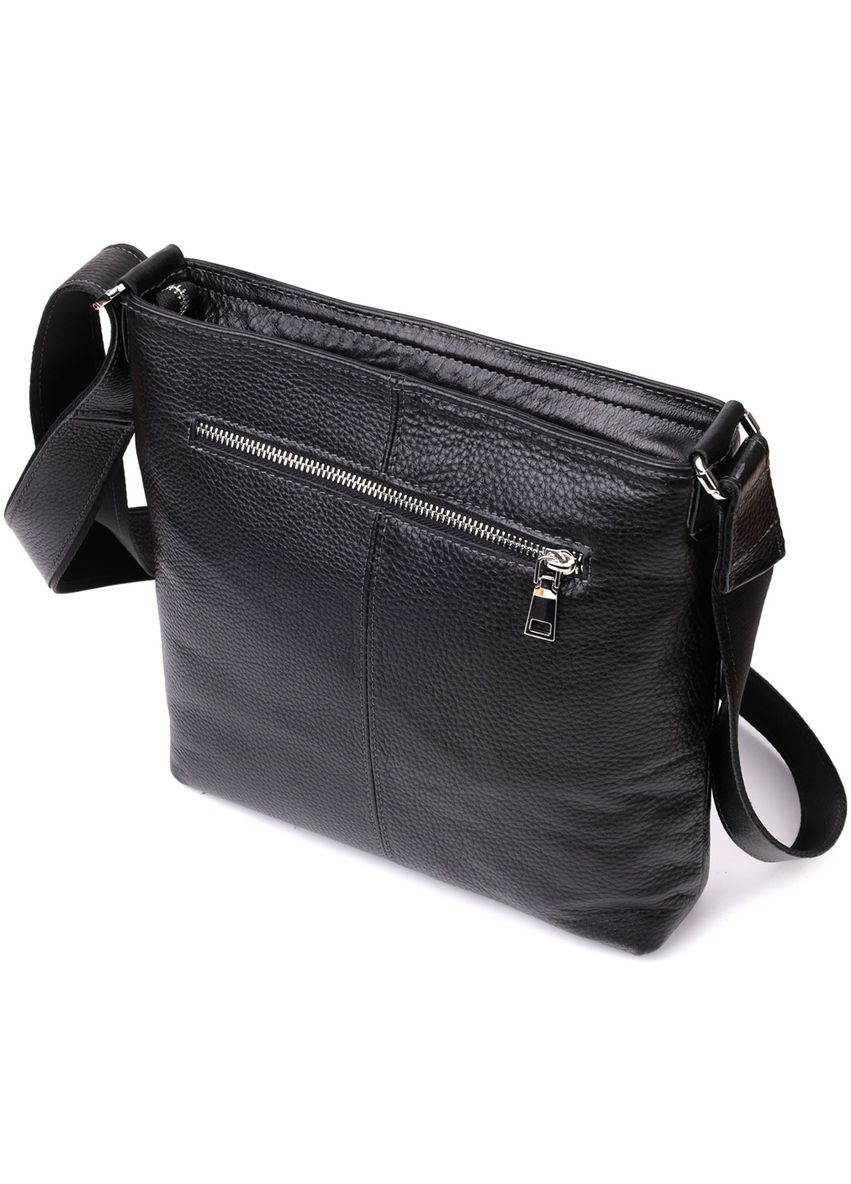 Красивая сумка через плечо для мужчин из натуральной кожи 22883 Черная Grande Pelle (329151454)