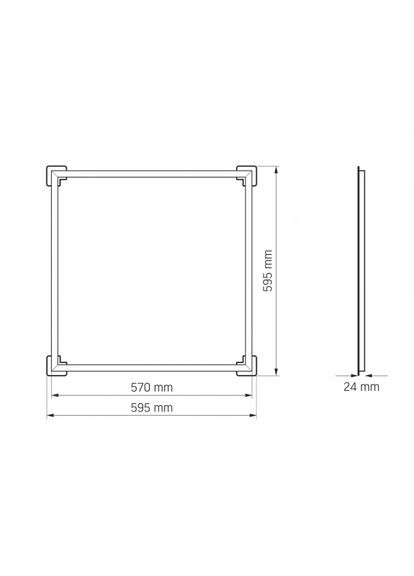 LED панель разборная ART 40W 5000K (VLPAU405W) Videx (305755259)