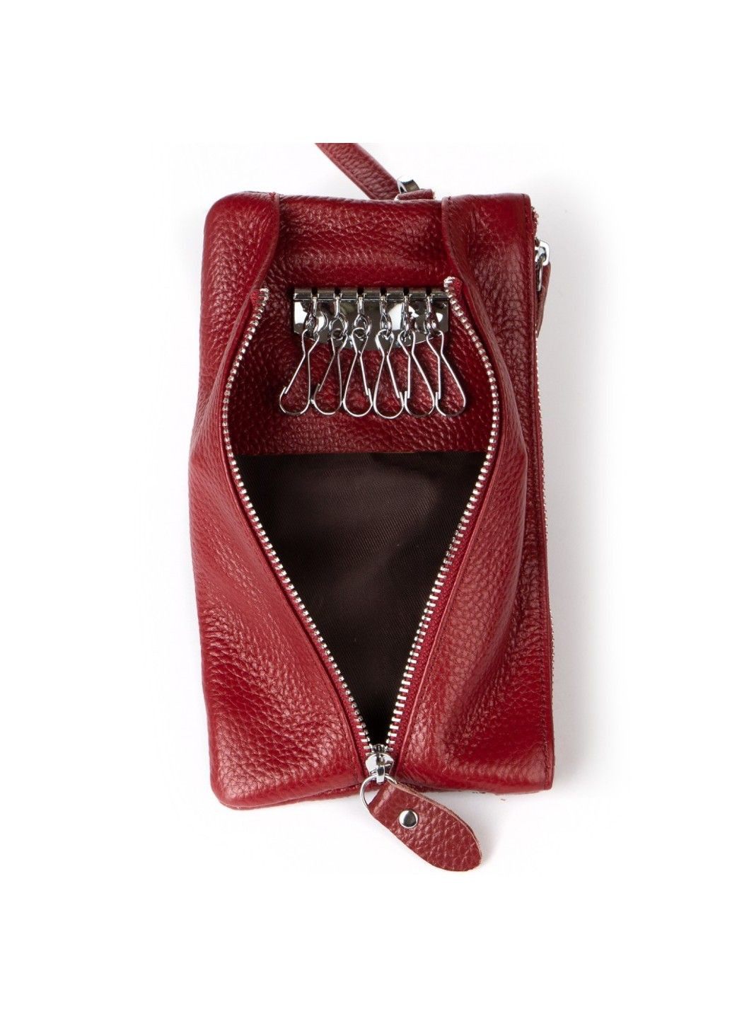 Жіноча шкіряна косметичка Cosmetic bag 6001-A bordo Cossroll (293765239)