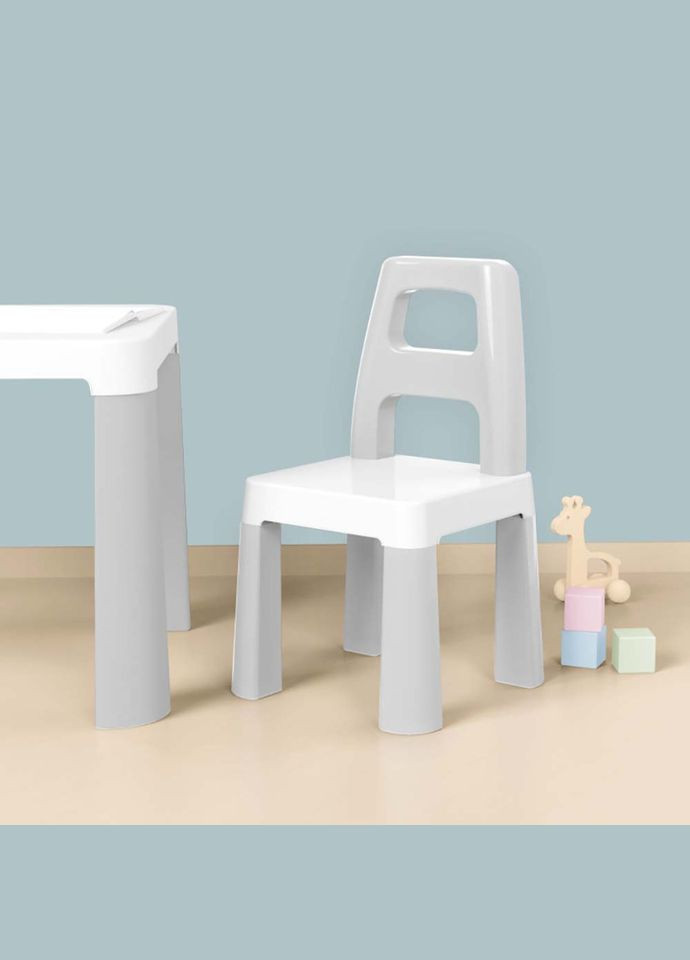 Детский стол с двумя стульями 0150TXK светло серый ТехноК (364543146)