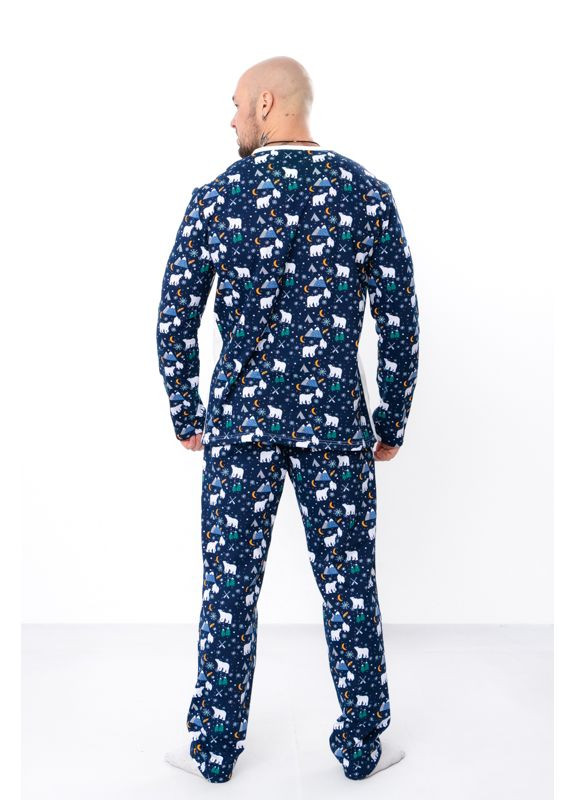 Піжама чоловіча "Family look" (кофта та штани) з новорічним принтом "Ведмедик" (p-18568) Носи своє (368992101)