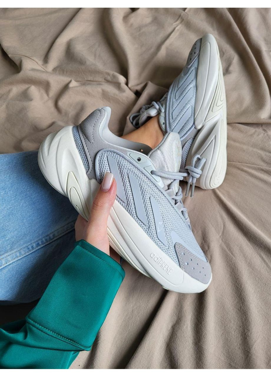 КРОССОВКИ ЖЕНСКИЕ ADIDAS OZELIA GREY BEIGE АДИДАС ОЗЕЛИЯ No Brand серые демисезоны (368647126)