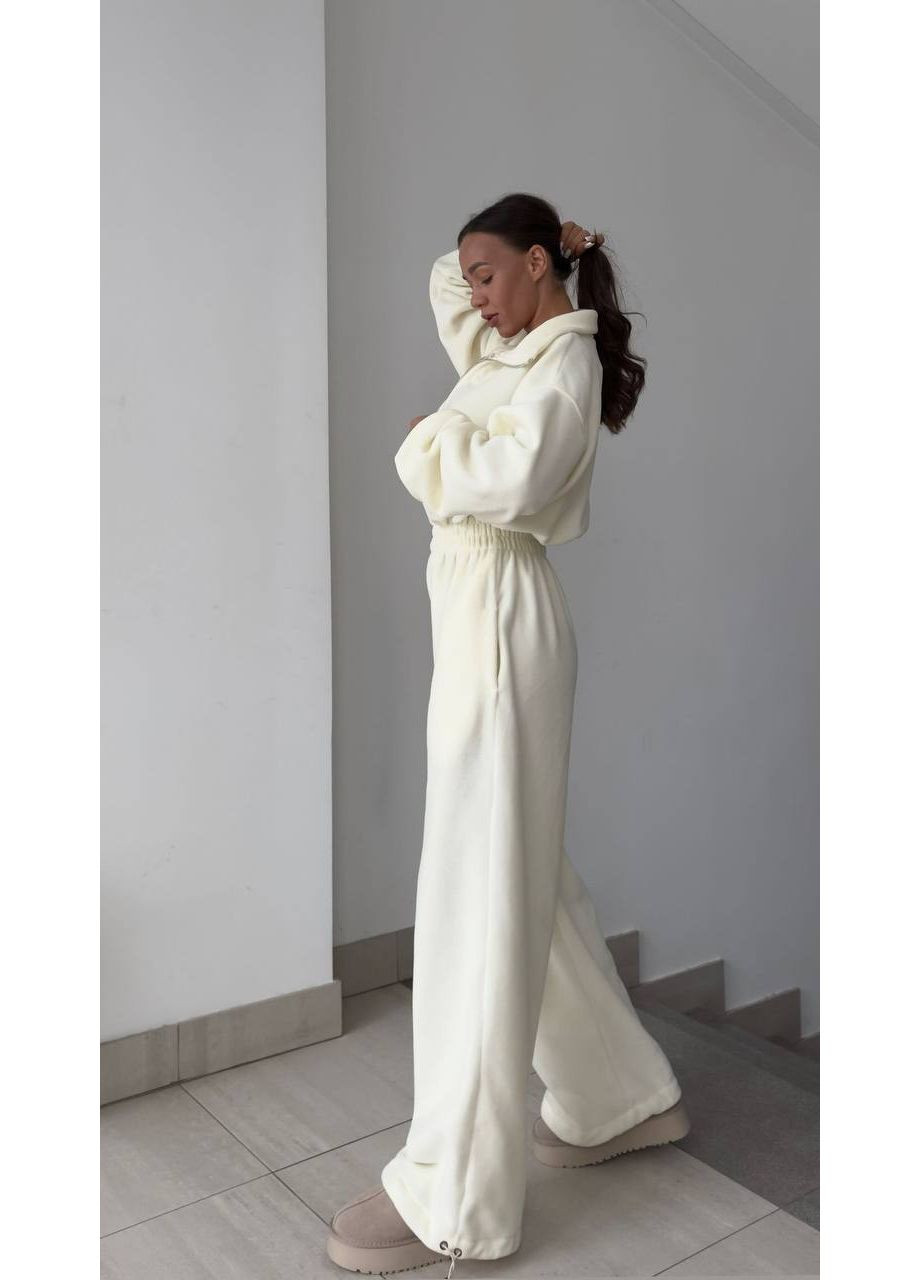 Теплый комбинезон с регулируемыми брючными манжетами, стильный и комфортный — ЗАМЕРЫ В ОПИСАНИИ DK/DL Мода без кордонів комбинезон-брюки однотонный молочный повседневный флис