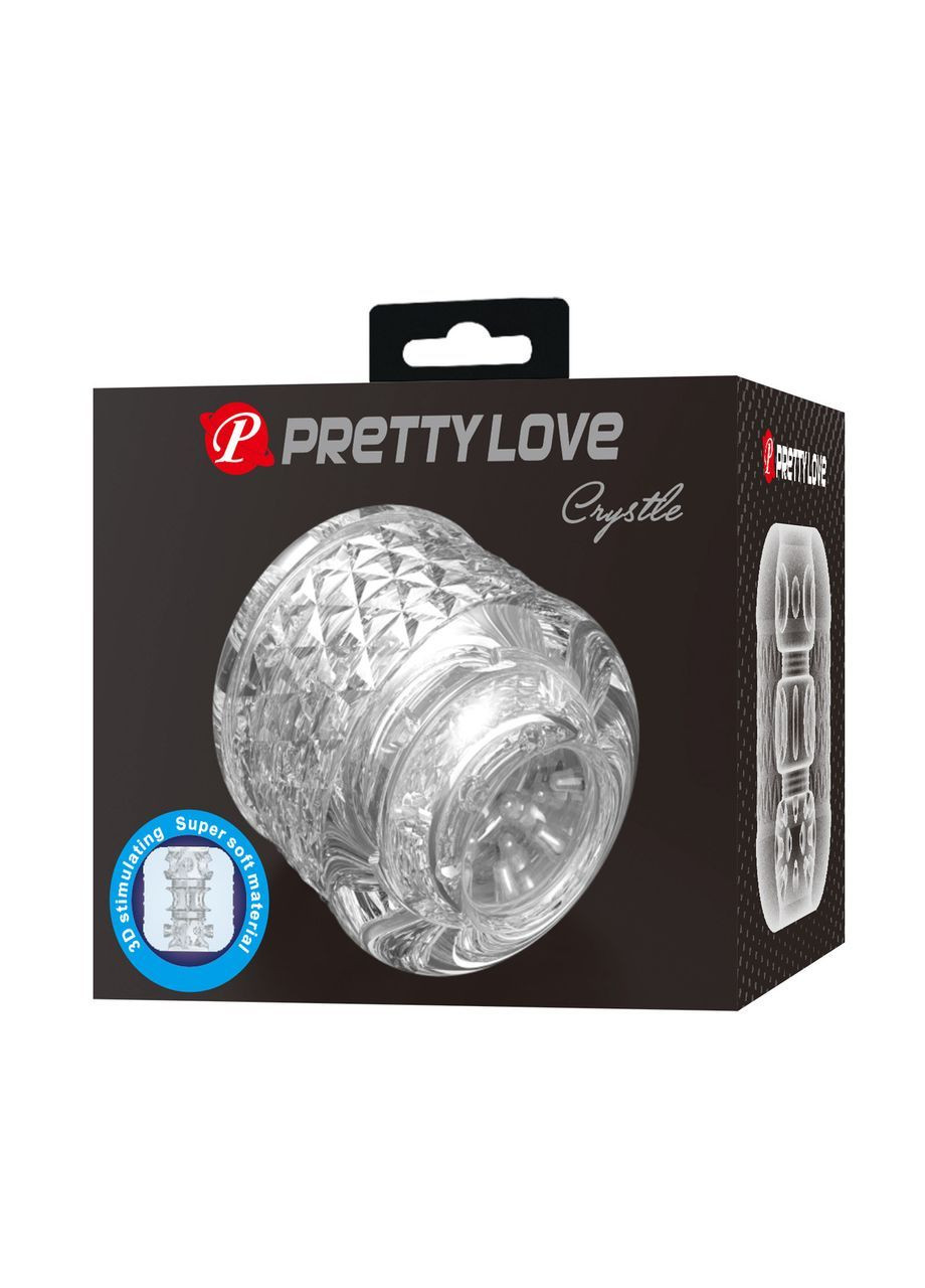 Мастурбатор Pretty Love Crystle прозрачный эластичный с текстурированным внутренним каналом LyBaile (363975932)