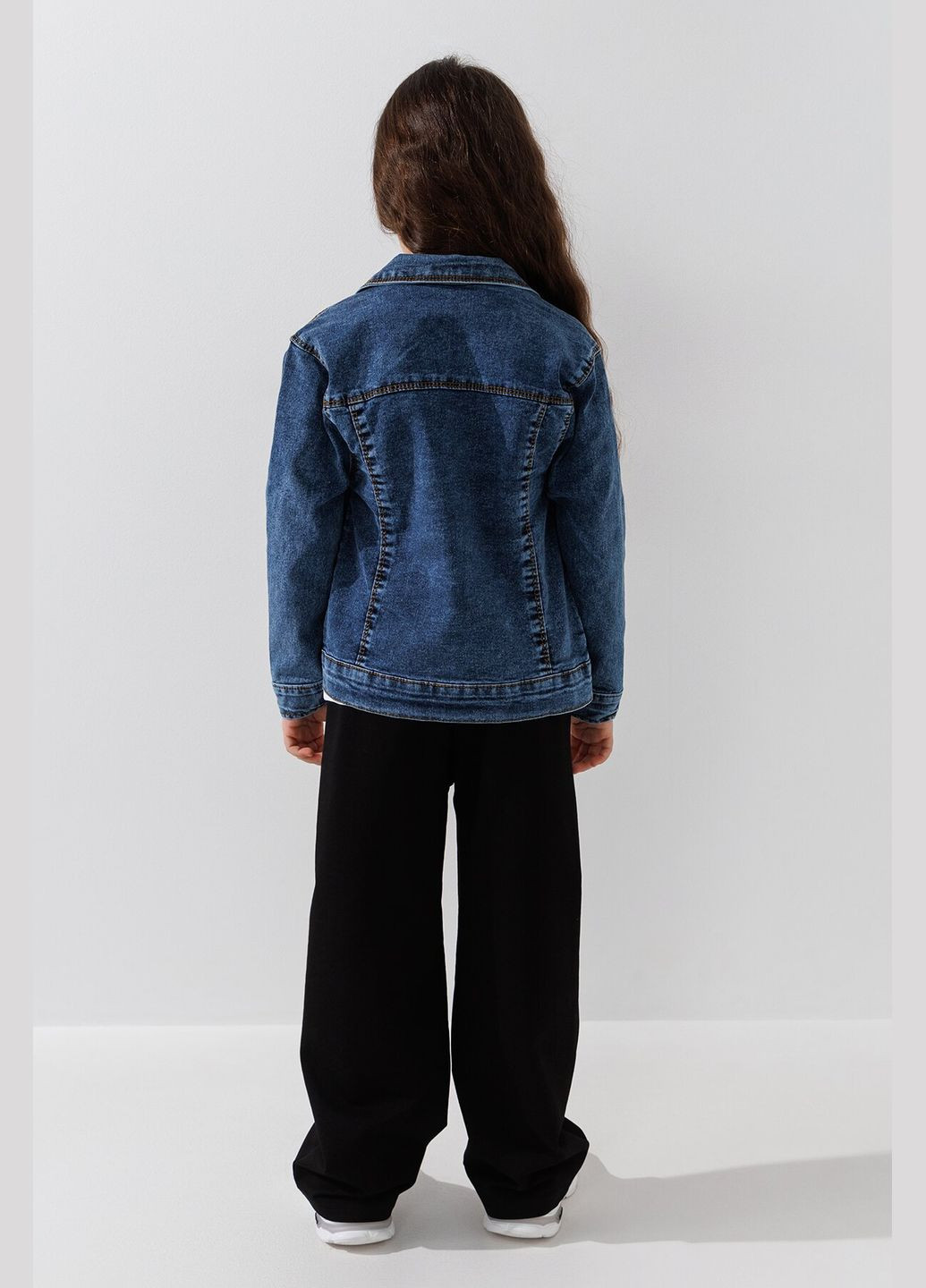 Синяя демисезонная куртка джинсовая для девочки 99722 116 см shop (2000990920188) Pitiki