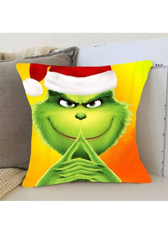 Подушка 3D новорічна Секретний Грінч 3169_E 15355 50х50 см FlexDress (368783632)