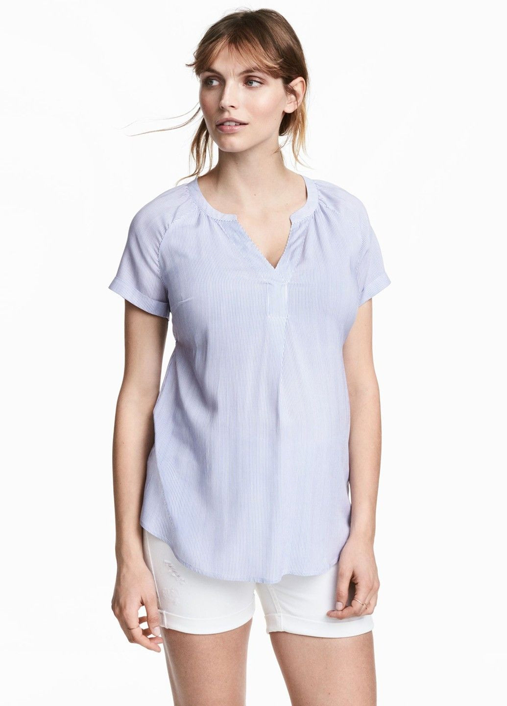 Синяя блузка для беременных H&M