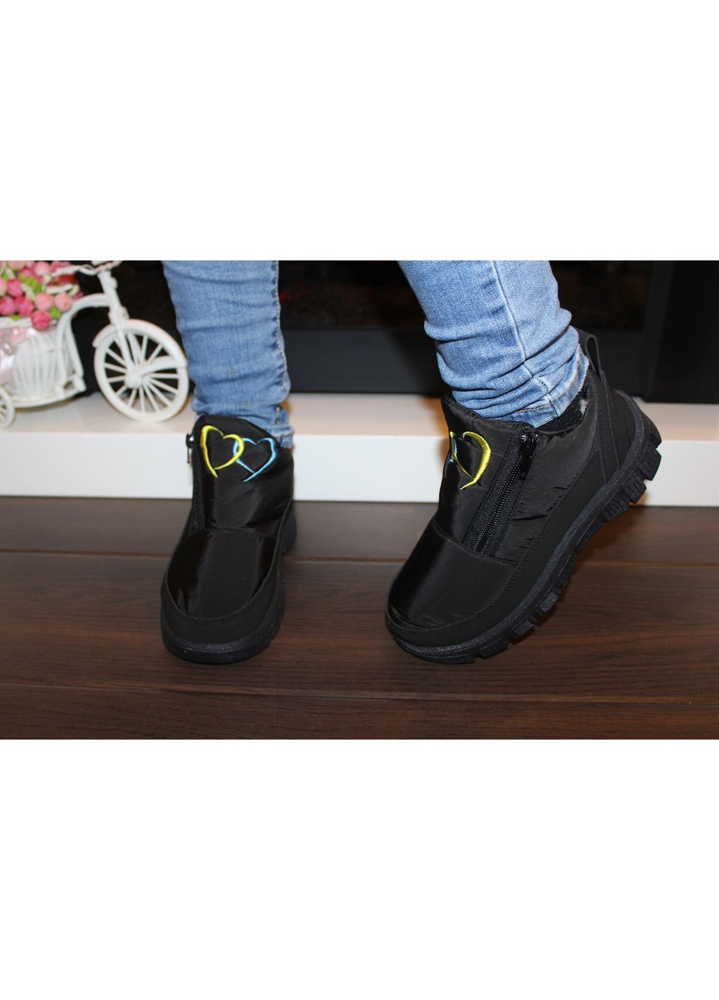 Кросівки дутики зимові жіночі чорні No Brand Кросівки жіночі зимові чорні зими (364870920)