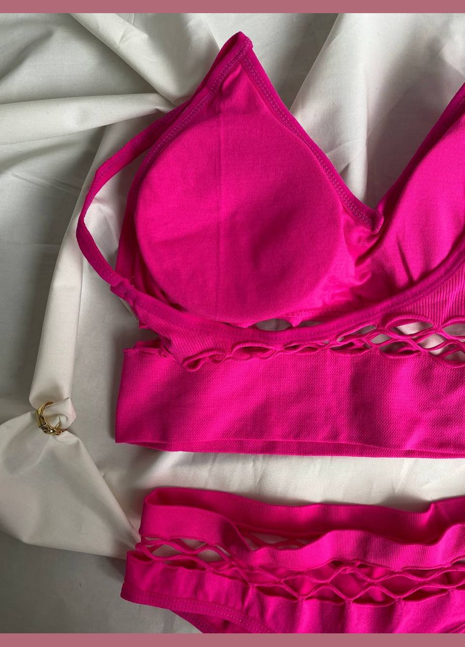 Фуксиновий (колору Фукія) демісезонний жіноча базова комплект двійка фуксія No Brand білизна