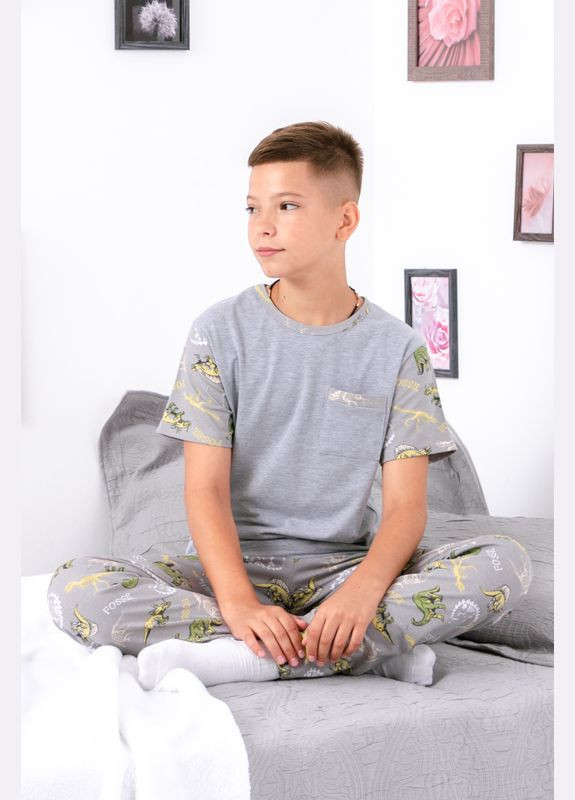 Сіра всесезон піжама для хлопчика (підліткова) (p-11771) Носи своє