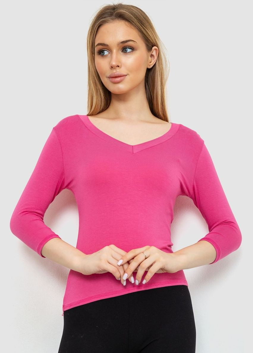 Розовая футболка женская с удлиненным рукавом Ager 186R312