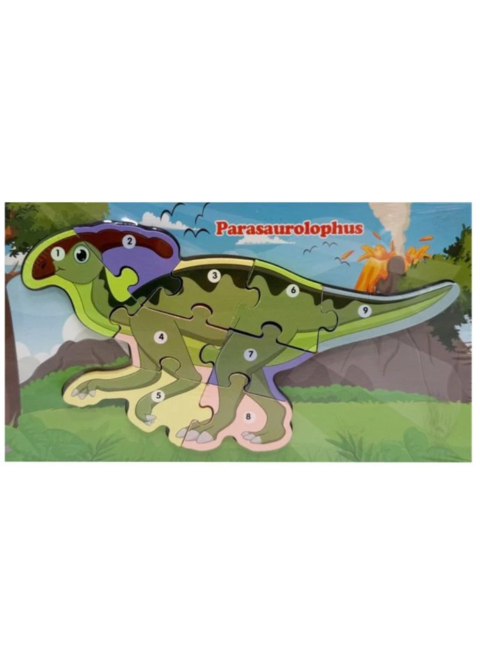 Дерев'яний пазл-вкладиш "Parasaurolophus" MD 1924-10, 9 елементів No Brand (387027275)