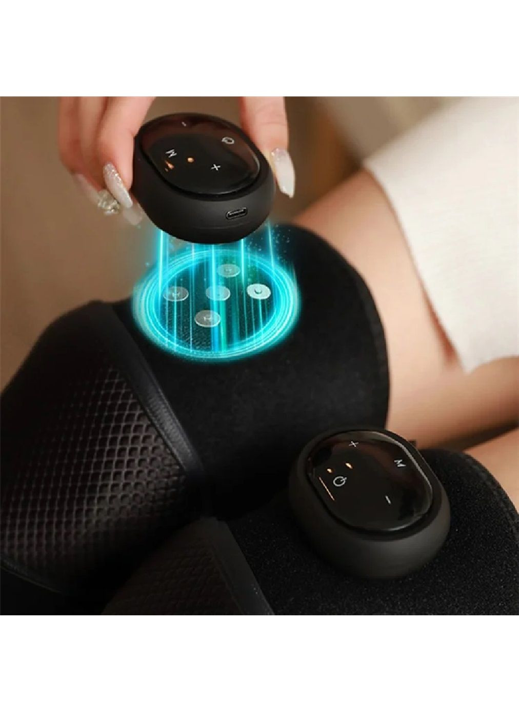 Массажер грелка для колен с подогревом трехрежимным контролем температуры дисплеем кнопками управления 47х26 см (477796-Prob) Unbranded (300124911)