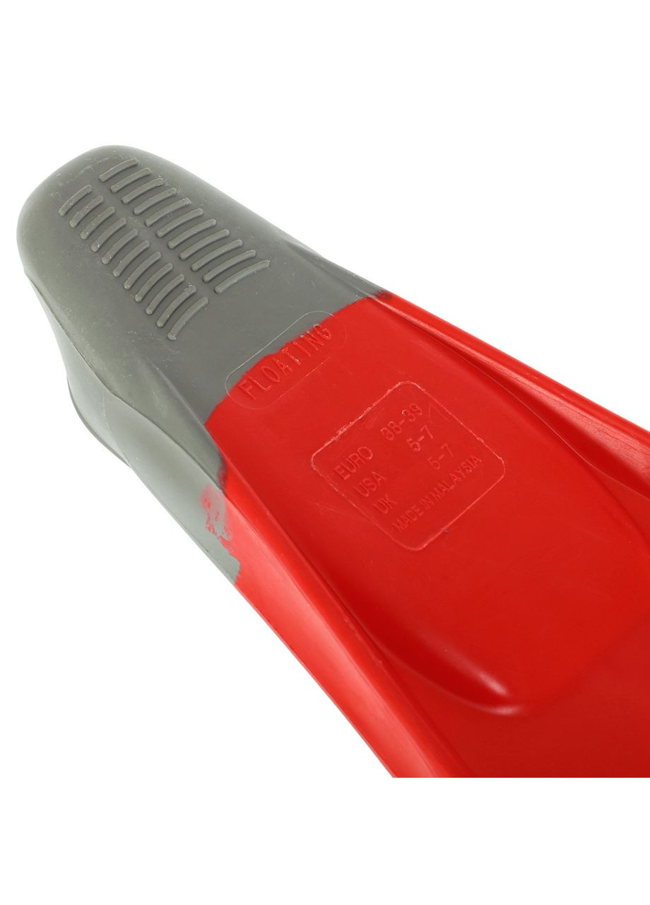 Ласты с закрытой пяткой MW M074605405W (резина, размер, красный-серый) Mad Wave (361436271)