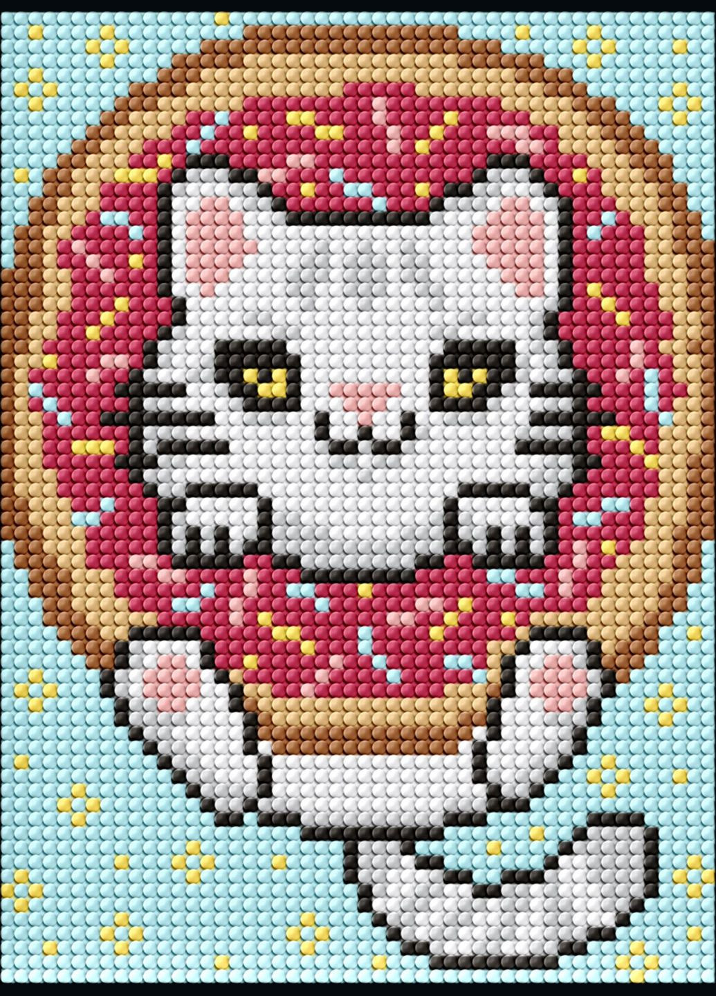 Алмазна мозаїка без підрамника Кіт і пончик ©Mariia Davydova 15x20 AMM1076 Ідейка (317300965)