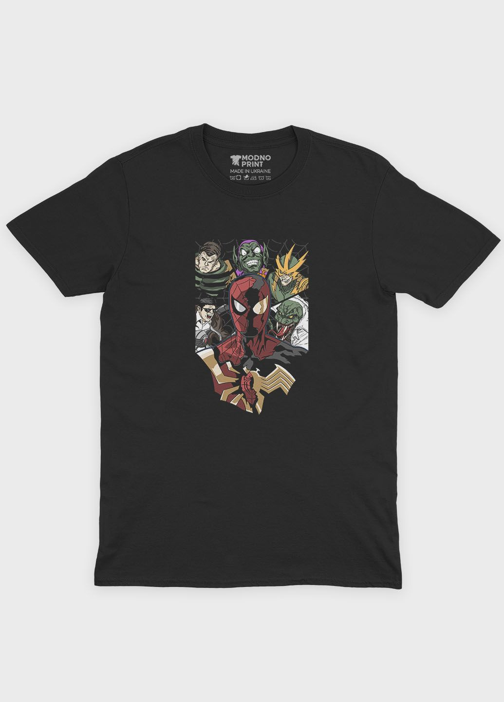 Мужская футболка с принтом супергероя - Человек-паук (TS001-1-BL-006-014-096-F) Modno - (292119932)