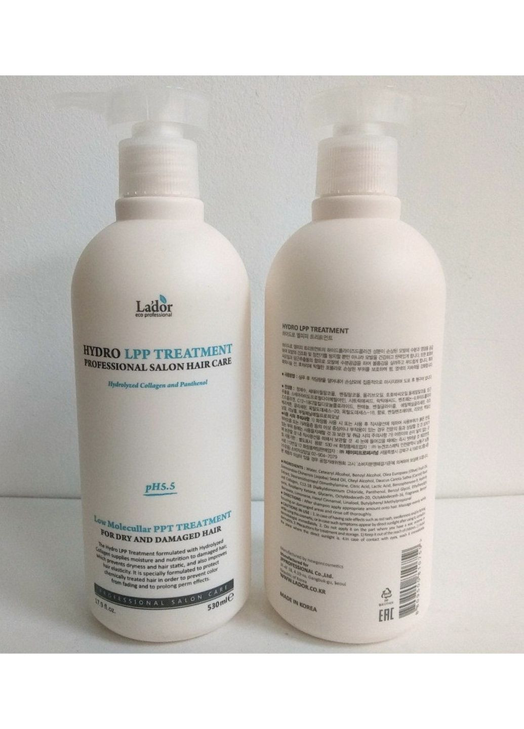 Восстанавливающая маска для волос протеиновая eco hydro lpp treatment La'dor (282595380)