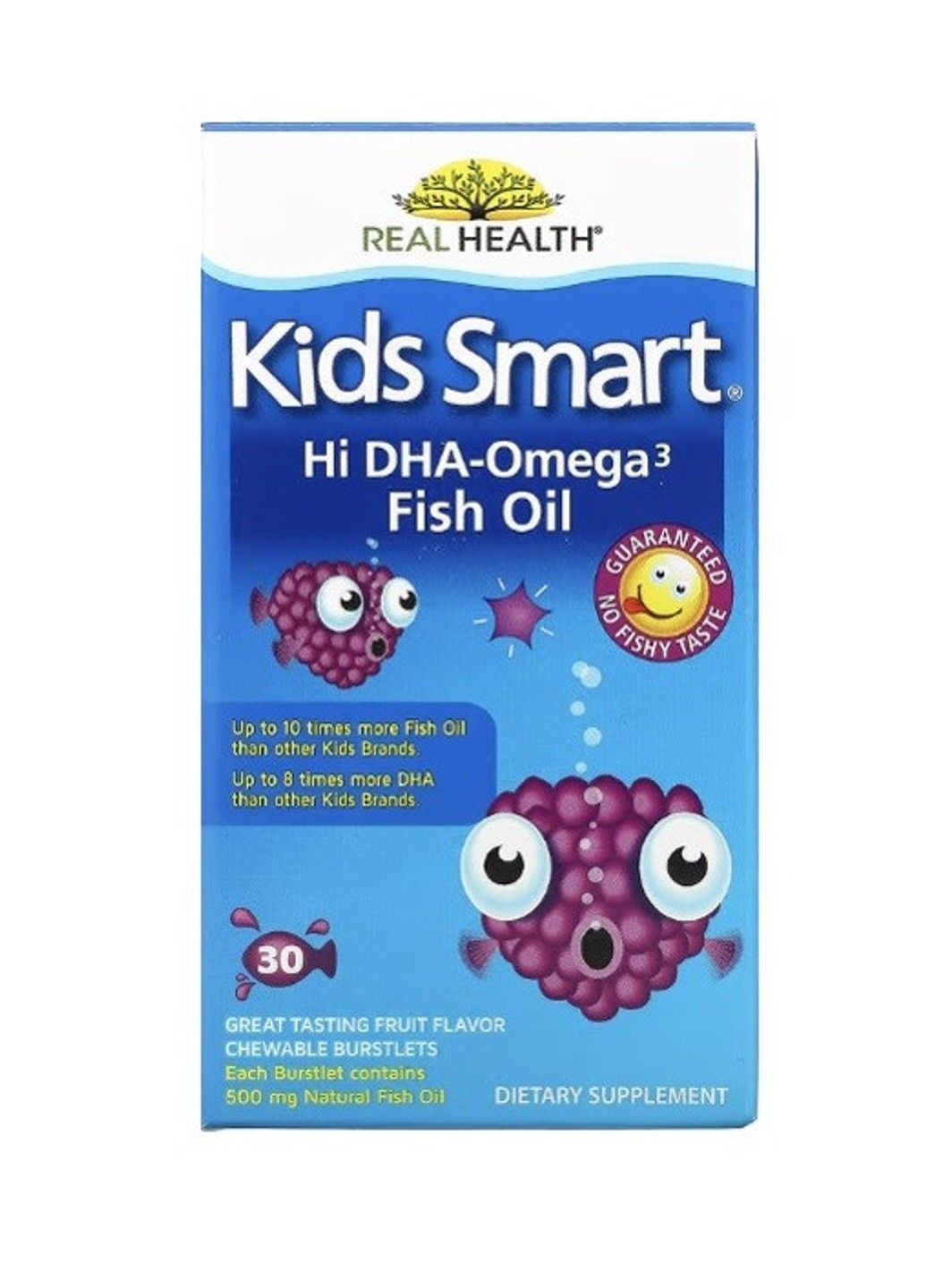 Рыбий жир Kids Smart Омега 3 500 мг Omega 3 Fish Oil 30 капсул Bioglan (347600991)