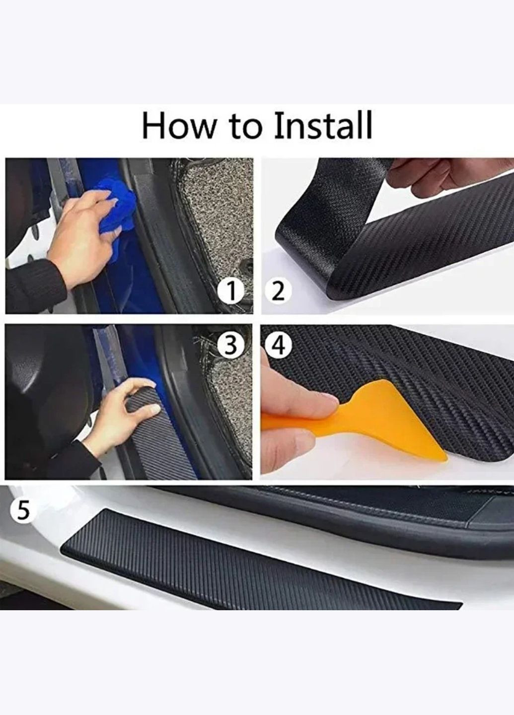 Карбонова плівка 3D рулон Carbon Fiber 35х200 см Black No Brand (350202659)