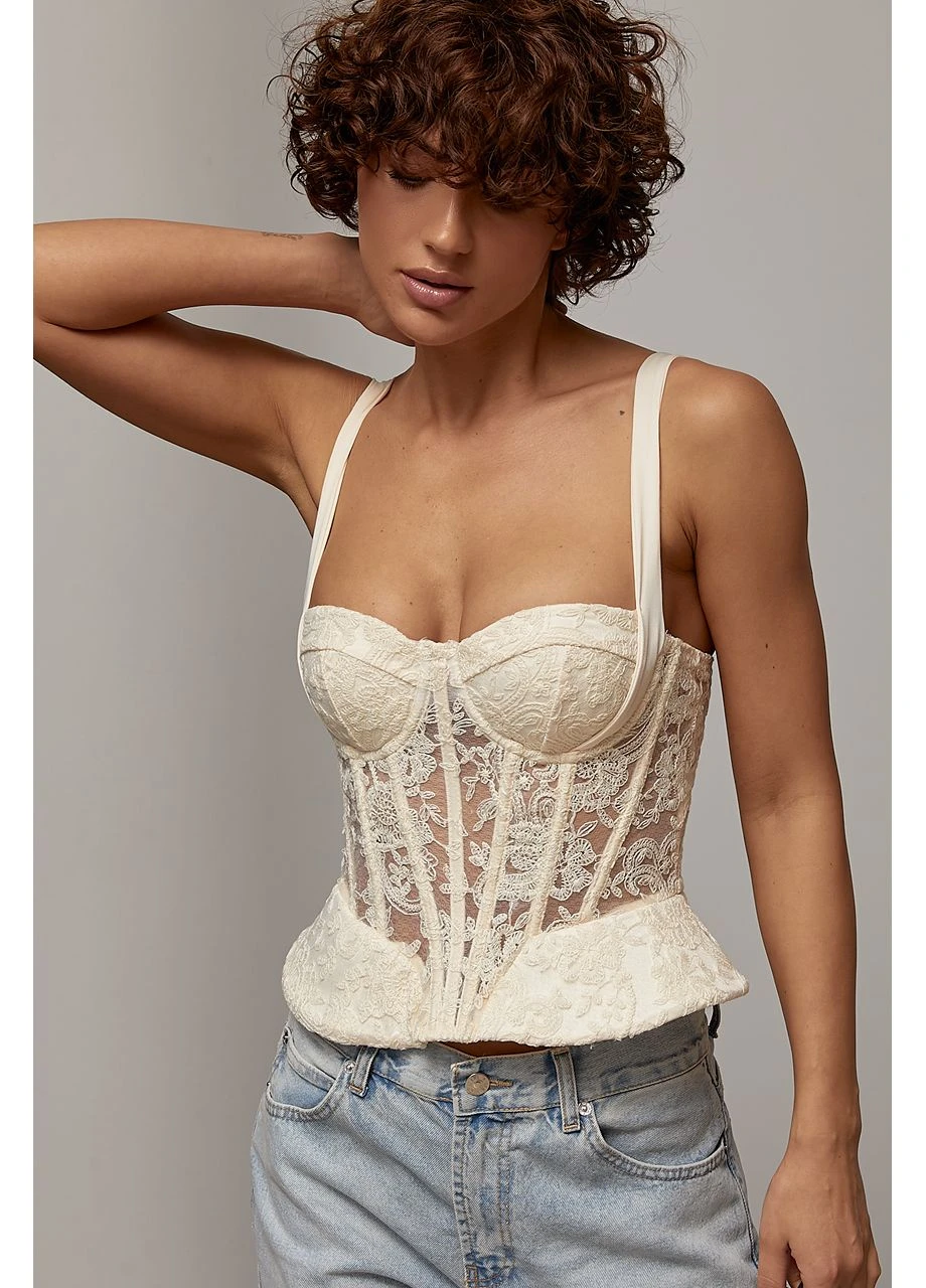 Корсет на бретелях с чашками Lurex (394719000)