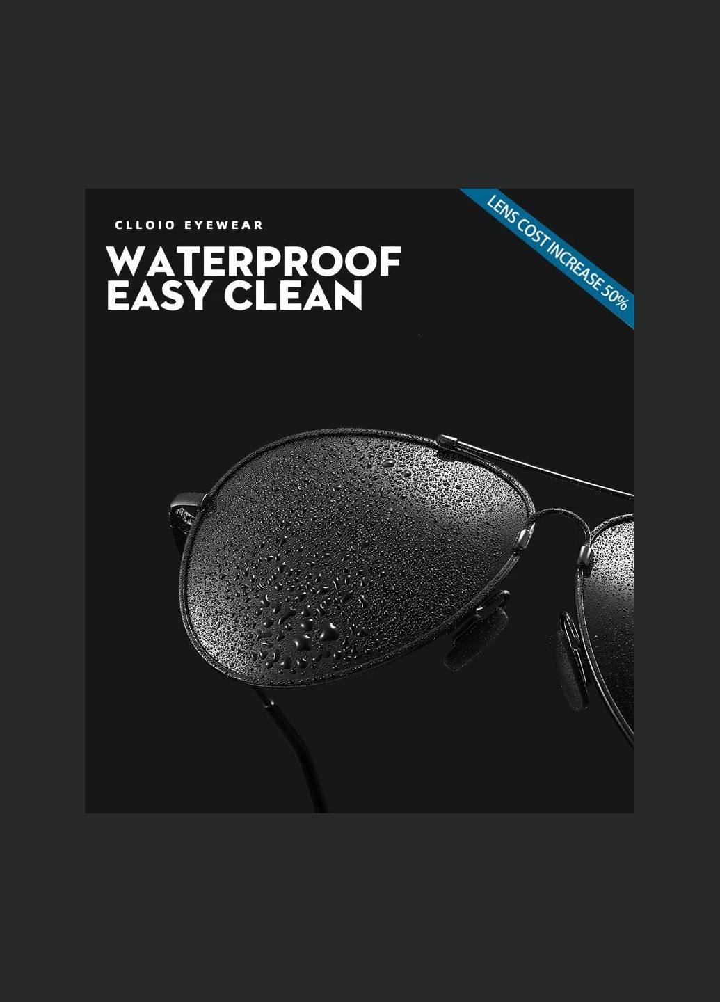 Солнцезащитные очки с поляризацией из титанового сплава фотохромные CLLOIO No Brand (296688004)