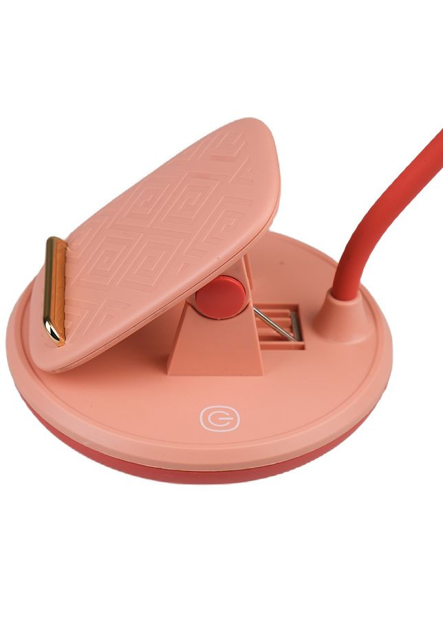 Настольная лампа GL-565 на прищепке с подставкой для телефона, розовая No Brand (358649749)